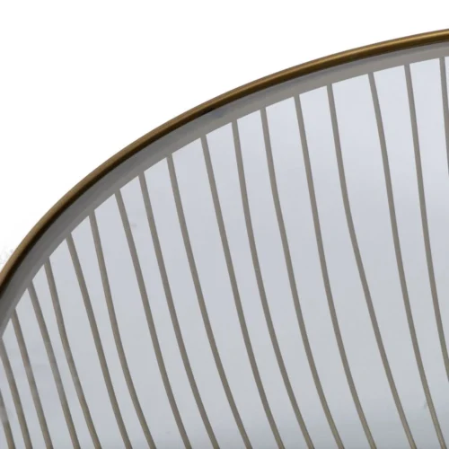 Table basse ronde plateau verre doré Ixia 75 cm — vue 2
