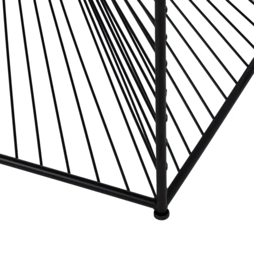 Table basse carrée plateau verre noir Ixia 80 cm — vue 6
