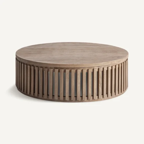 Table basse Gàbia bois de manguier marron sablé Vical Home — vue 2