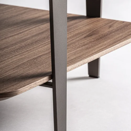 Table basse Gehofen frêne et verre fumé 100 x 100 cm Vical Home — vue 4