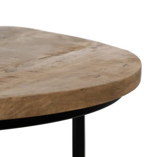 Table basse gigogne bicolore marron et noir Ixia 90 cm — vue 6