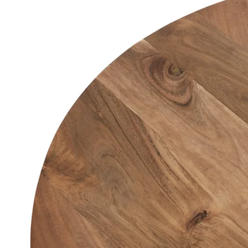Table basse gigogne bois d'acacia et métal ronde Ixia 70 cm — vue 5