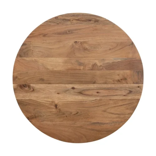 Table basse gigogne bois d'acacia et métal ronde Ixia 70 cm — vue 8