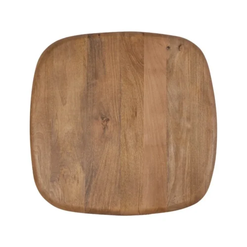 Table basse gigogne organique bois de manguier et métal Ixia 90 cm — vue 7