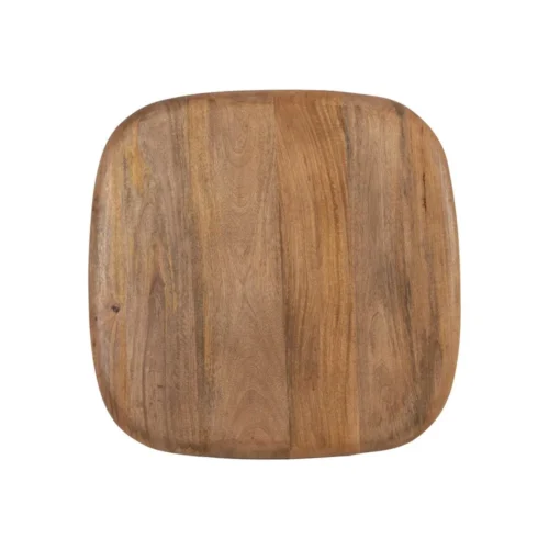 Table basse gigogne organique bois de manguier et métal Ixia 90 cm — vue 8