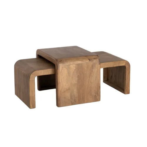 Table basse gigogne bois de manguier Ixia 120 x 55 cm — vue 10