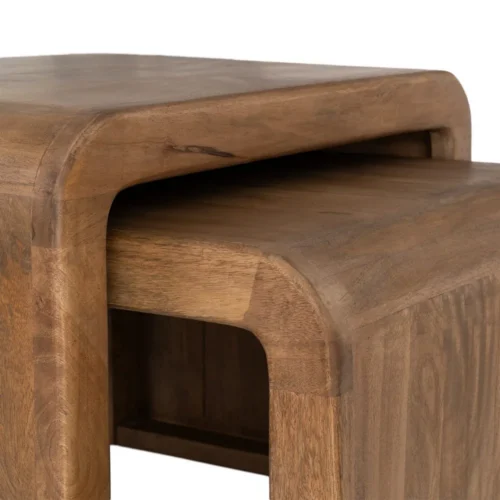 Table basse gigogne bois de manguier Ixia 120 x 55 cm — vue 2