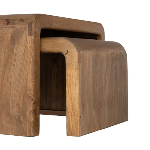 Table basse gigogne bois de manguier Ixia 120 x 55 cm — vue 6