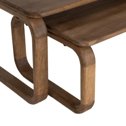 Table basse gigogne bois de manguier Ixia 120 x 60 cm — vue 6