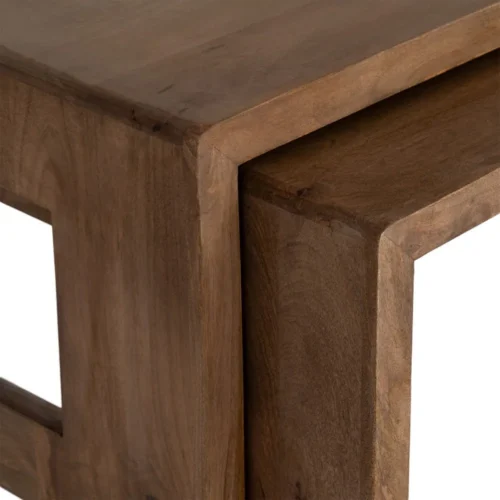 Table basse gigogne bois de manguier Ixia 140 cm — vue 3