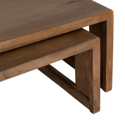 Table basse gigogne bois de manguier Ixia 140 cm — vue 5