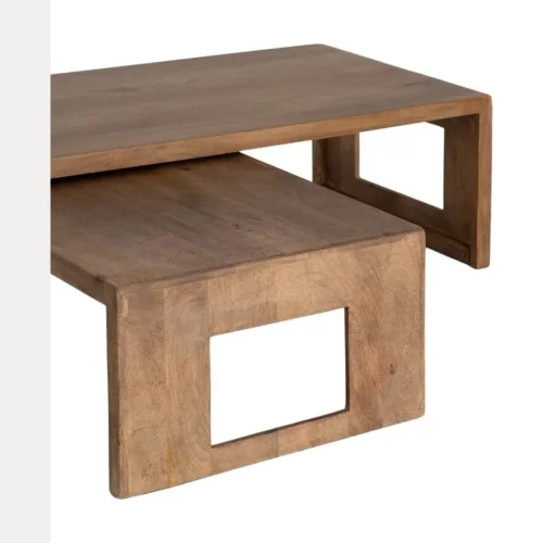 Table basse gigogne bois de manguier Ixia 140 cm — vue 6