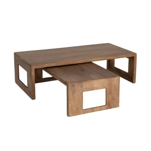 Table basse gigogne bois de manguier Ixia 140 cm — vue 7