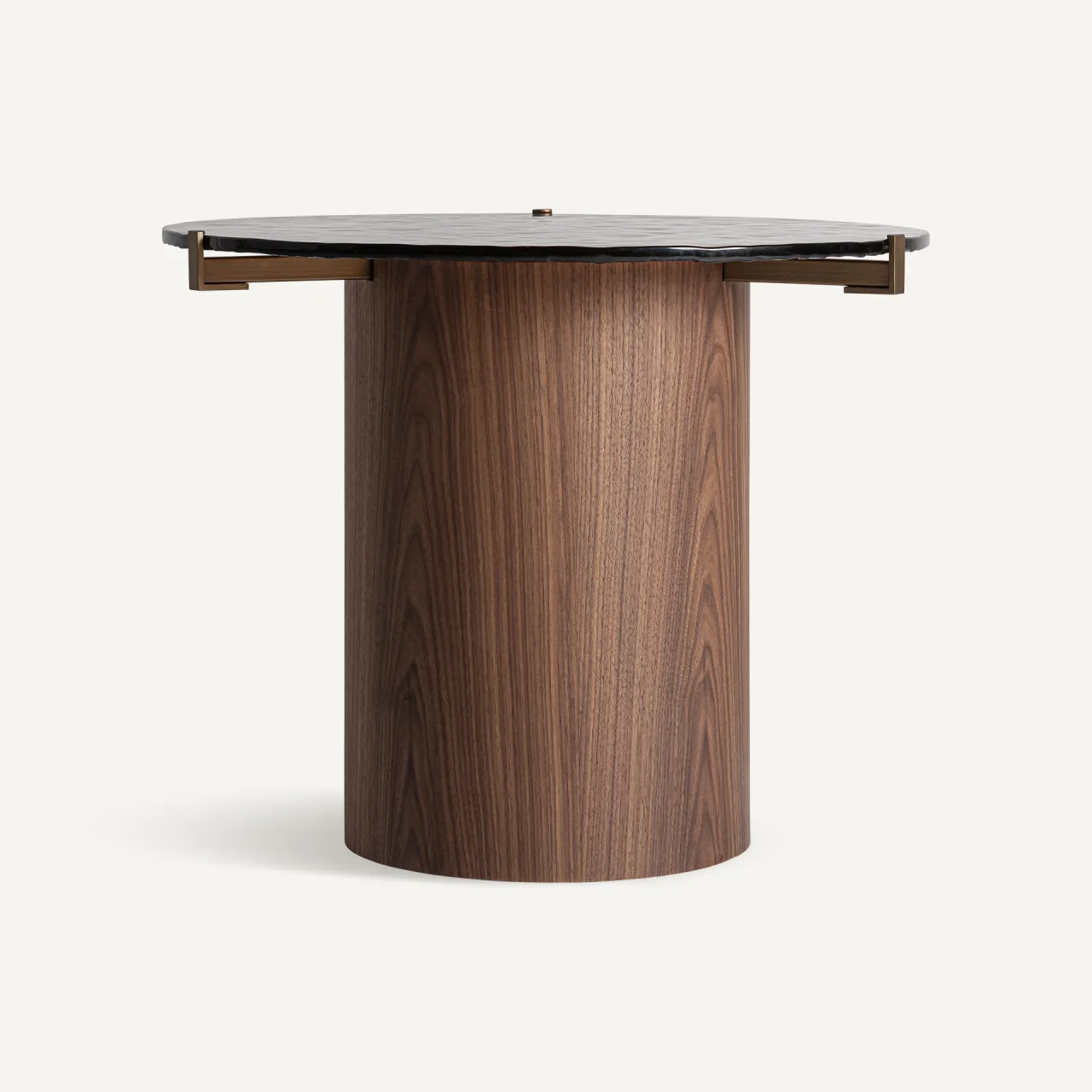 Table basse Giswil contreplaqué et verre ambré Vical Home