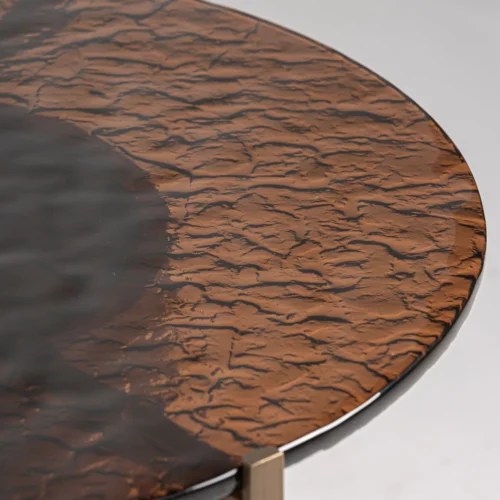 Table basse Giswil contreplaqué et verre ambré Vical Home — vue 5