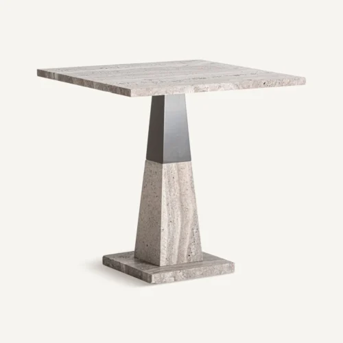 Table basse Gozd marbre et fer argenté Vical Home — vue 2