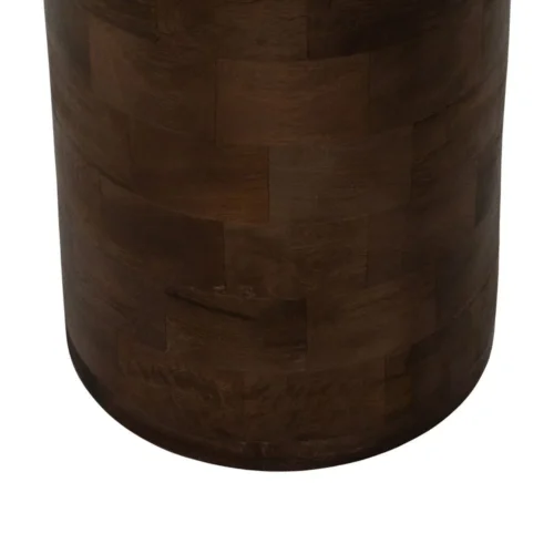 Table basse haute plateau verre bois de manguier miel Ixia 50 cm — vue 8