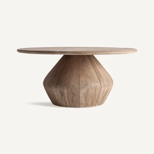 Table basse Jacquard manguier clair 90 x 90 Vical Home