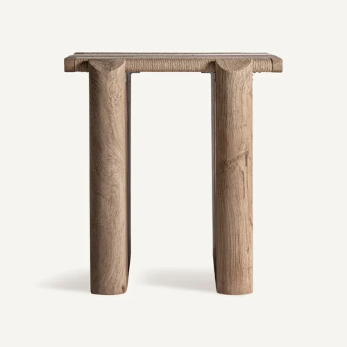 Table basse Jacquard manguier et marbre 62 x 73 Vical Home