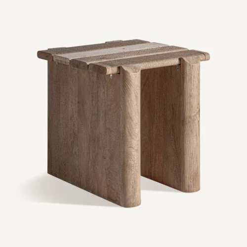Table basse Jacquard manguier et marbre 62 x 73 Vical Home — vue 2