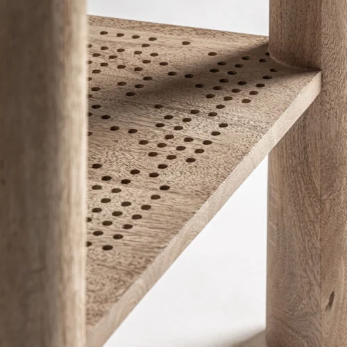 Table basse Jacquard manguier et verre 60 cm Vical Home — vue 3