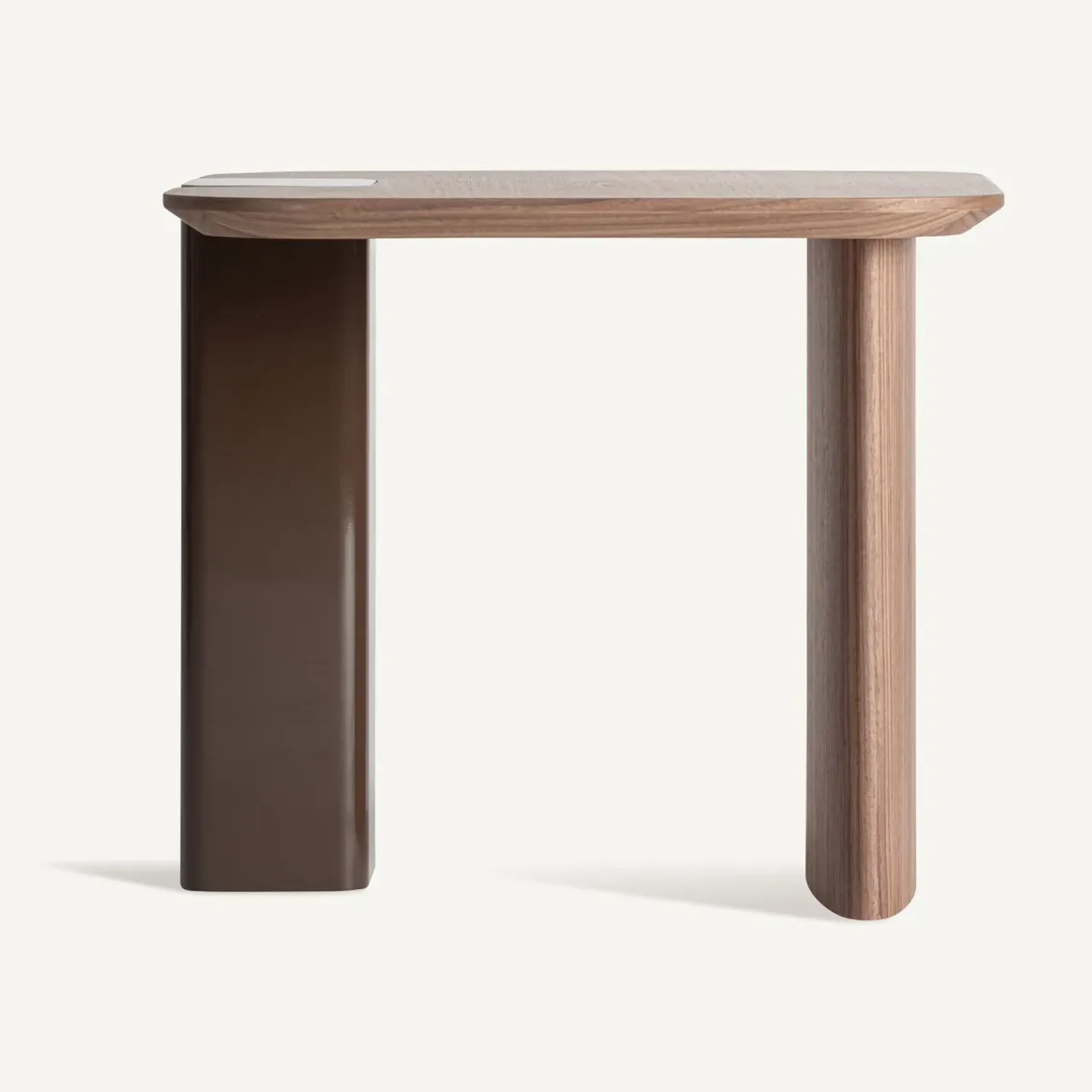 Table basse Kuftein chocolat brillant et chêne Vical Home