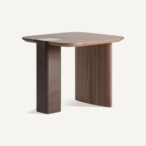 Table basse Kuftein chocolat brillant et chêne Vical Home — vue 2