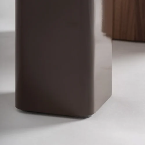 Table basse Kuftein chocolat brillant et chêne Vical Home — vue 3