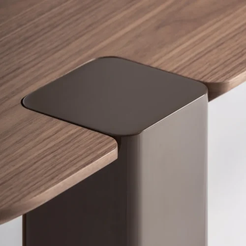Table basse Kuftein chocolat brillant et chêne Vical Home — vue 6