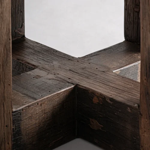 Table basse Losse bois récupéré 60 x 60 Vical Home — vue 4