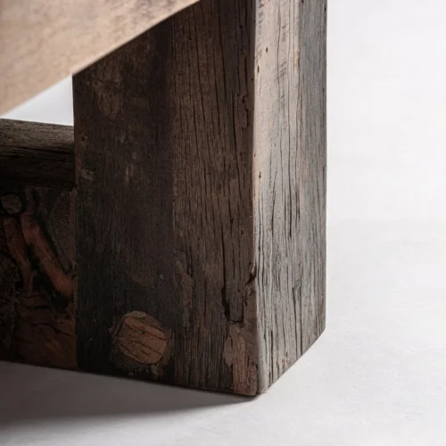 Table basse Losse bois recyclé marron Vical Home — vue 4