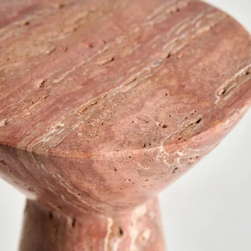 Table basse Ludus travertin rouge Vical Home — vue 2
