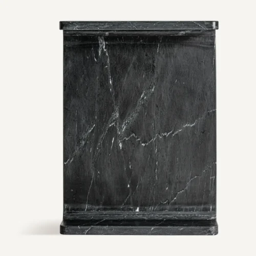 Table basse Marquina marbre noir 38 cm Vical Home — vue 2