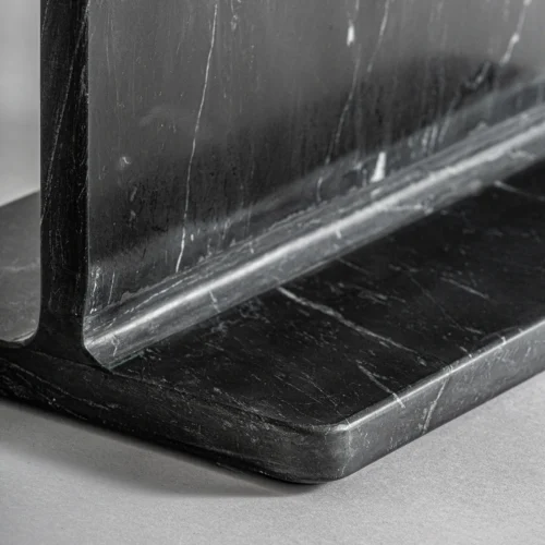 Table basse Marquina marbre noir 38 cm Vical Home — vue 4