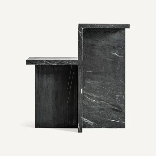 Table basse Marquina marbre noir 51 cm Vical Home — vue 2
