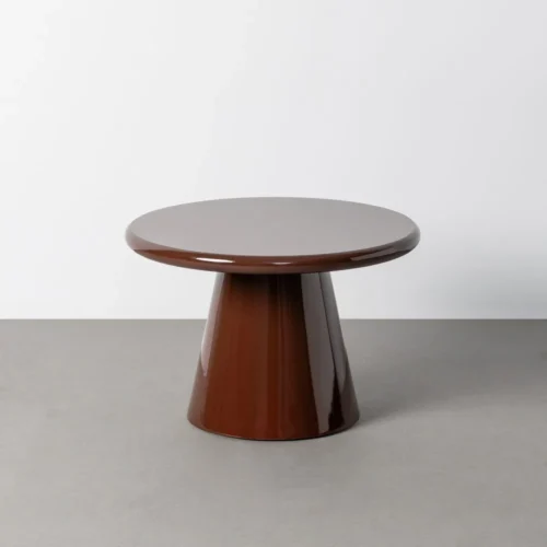 Table basse marron brillant Ixia 60 cm