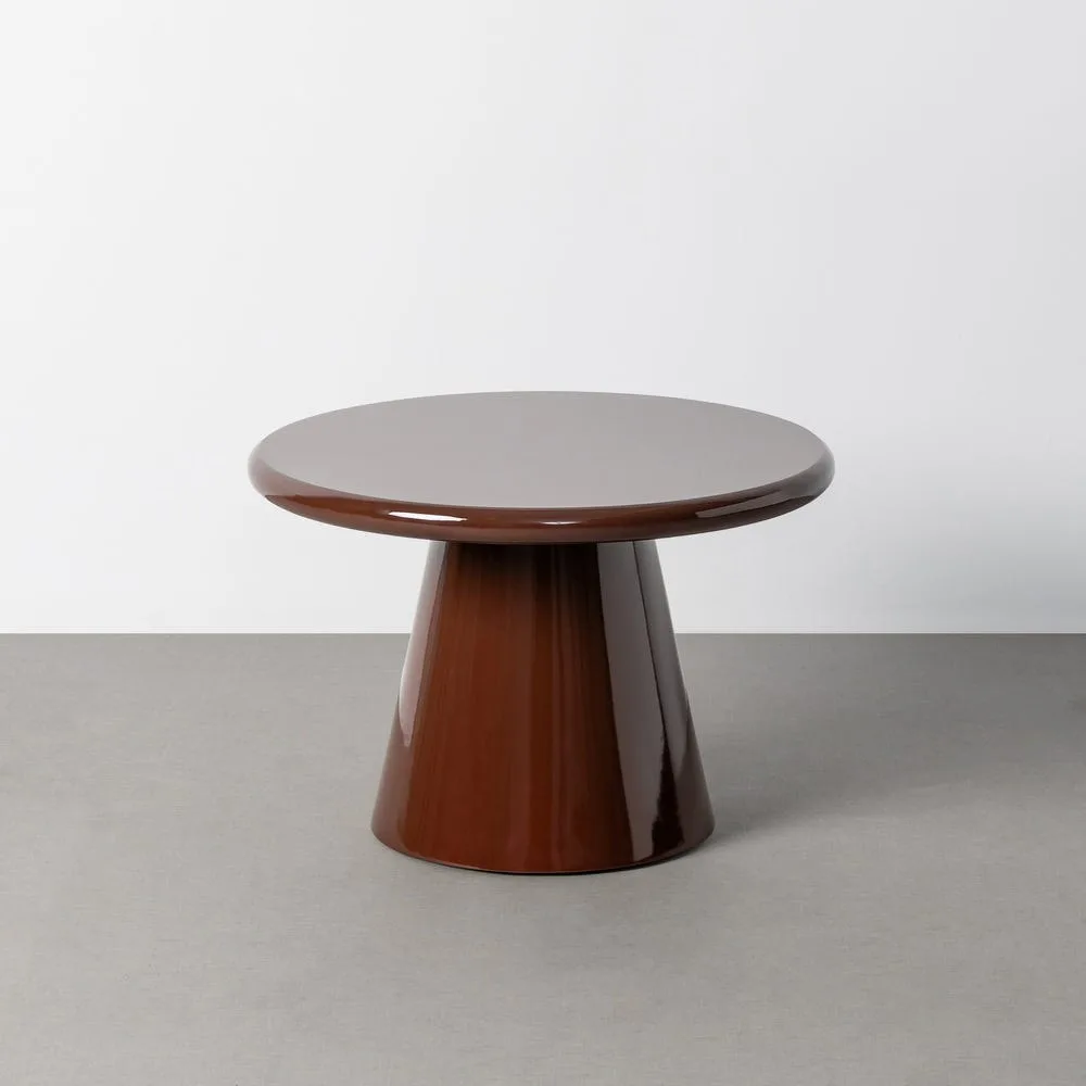 Table basse marron brillant Ixia 60 cm