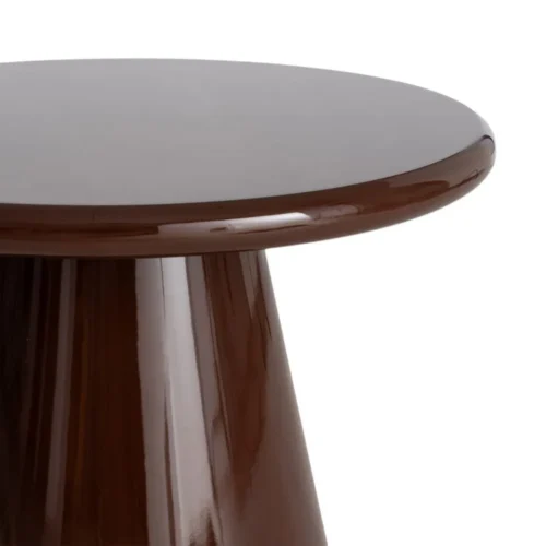 Table basse marron brillant Ixia 60 cm — vue 2