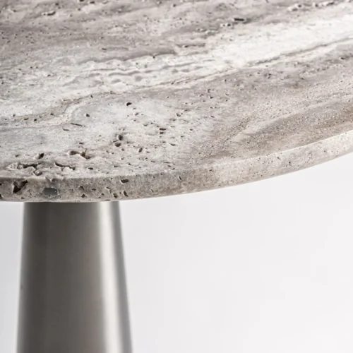 Table basse Meyzieu marbre et fer argenté Vical Home — vue 2