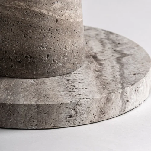 Table basse Meyzieu marbre et fer argenté Vical Home — vue 3