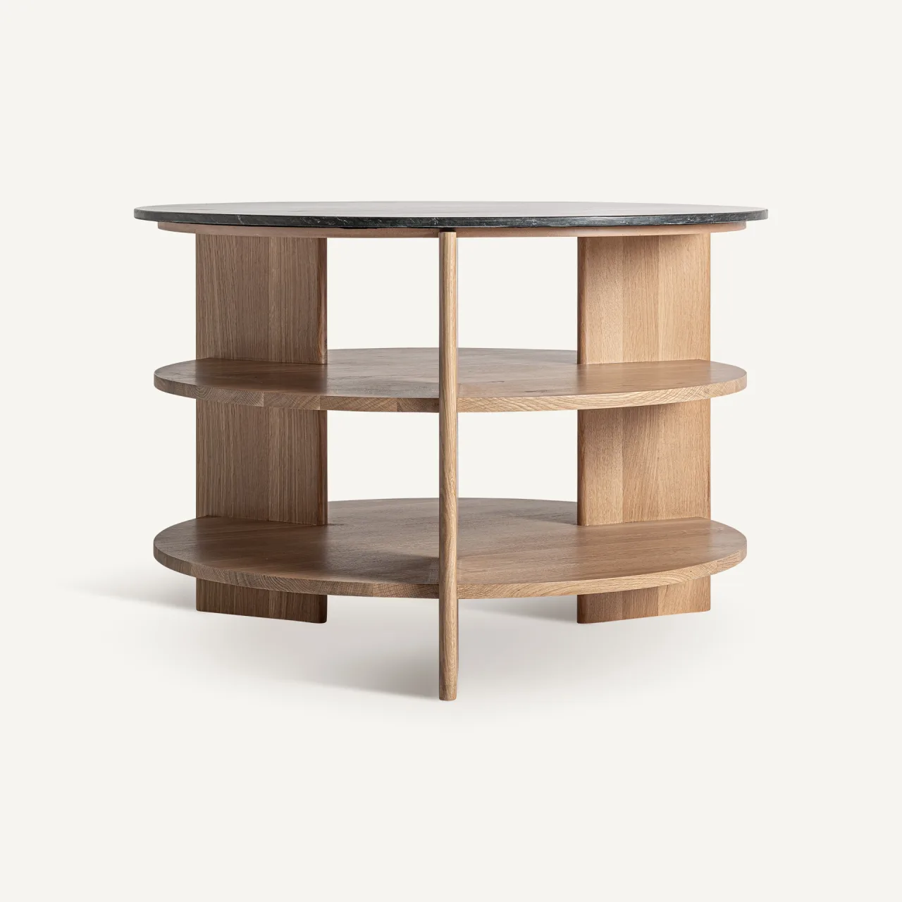 Table basse Nara chêne et travertin noir Vical Home