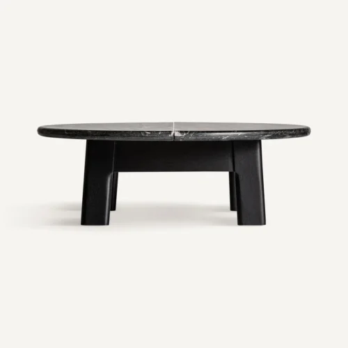 Table basse Nara marbre noir et chêne noir Vical Home