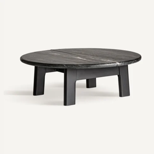Table basse Nara marbre noir et chêne noir Vical Home — vue 2