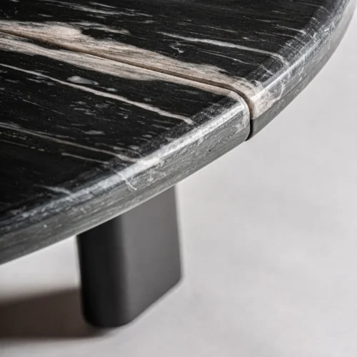Table basse Nara marbre noir et chêne noir Vical Home — vue 3