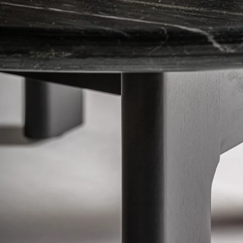Table basse Nara marbre noir et chêne noir Vical Home — vue 4
