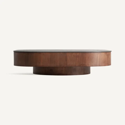 Table basse Neufs noir et noyer 100 cm Vical Home