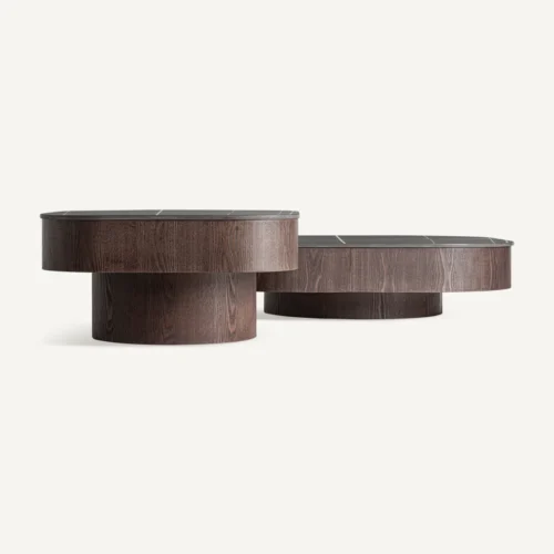 Table basse Neufs noir et noyer 100 cm Vical Home — vue 9