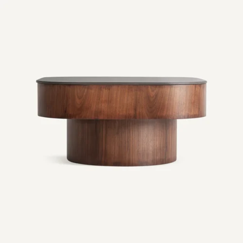Table basse Neufs noir et noyer 70 cm Vical Home