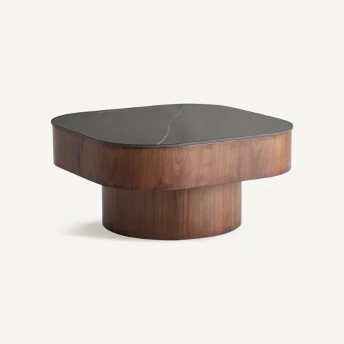 Table basse Neufs noir et noyer 70 cm Vical Home — vue 2