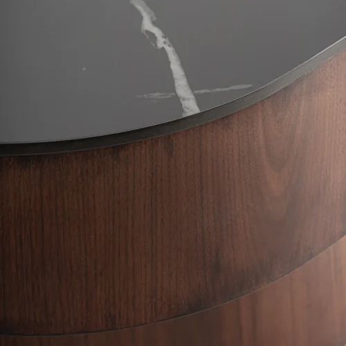 Table basse Neufs noir et noyer 70 cm Vical Home — vue 3